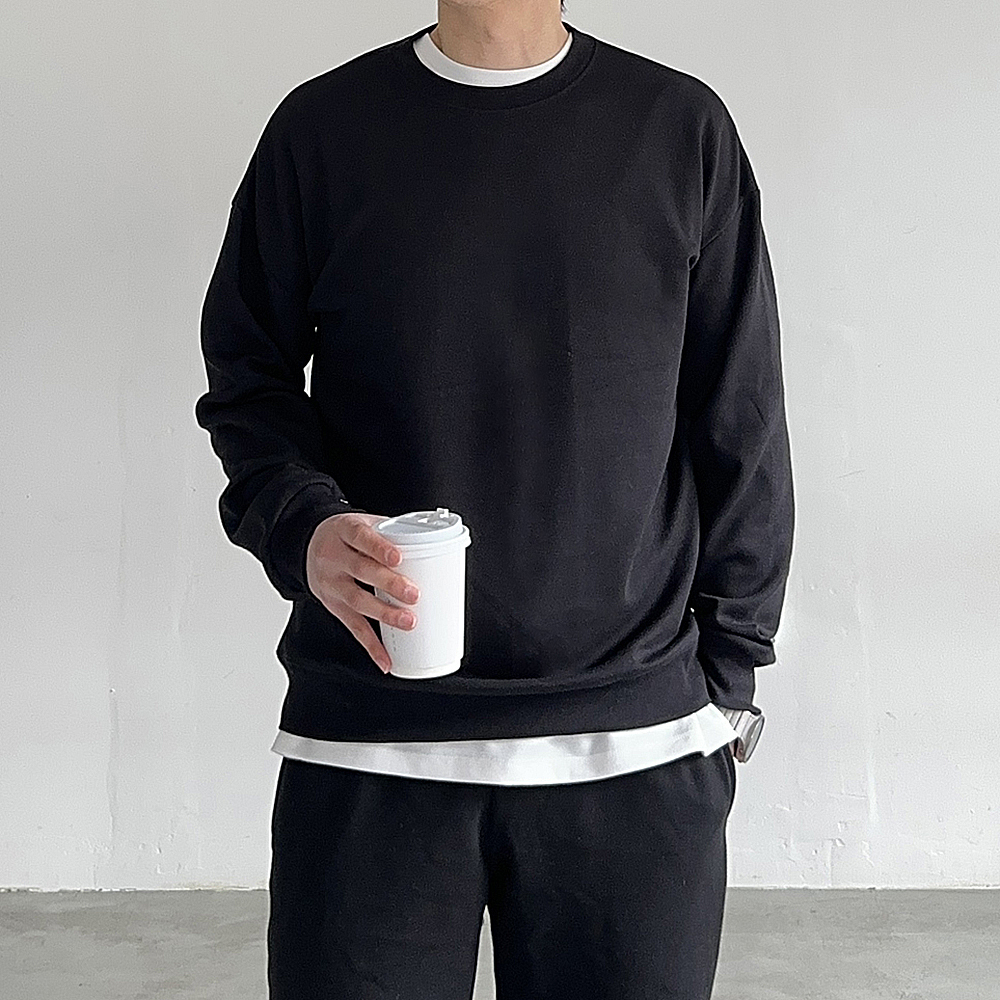 남자맨투맨 빅사이즈 오버핏 남자긴팔티 커플맨투맨