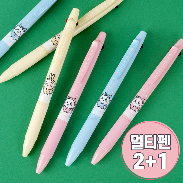 치이카와 2+1 멀티펜 (30개 1세트) - 상품 이미지