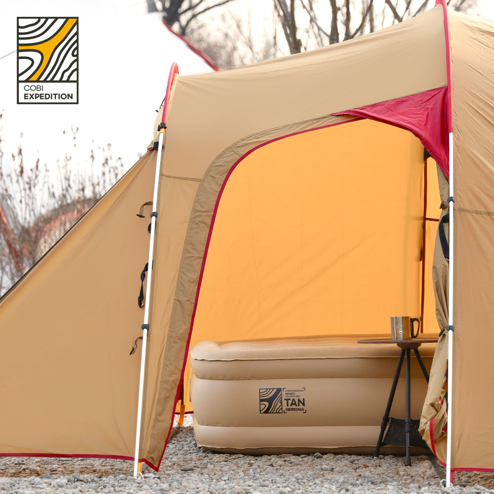 [유해물질NO] 코비익스페디션 에어베드 매트리스 퀸사이즈 KC인증 배터리 에어펌프내장 캠핑 에어매트