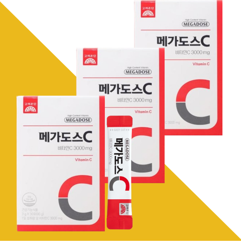 고려은단 메가도스C 3000 비타민C 비타민씨 30포X3박스 - 메인 이미지
