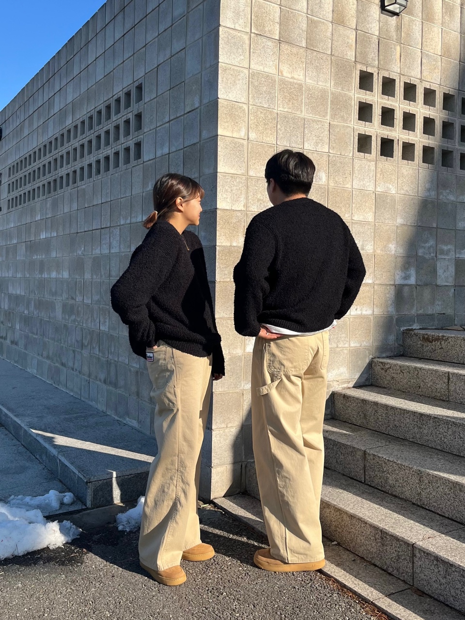 카펜터팬츠 워크팬츠 와이드핏 코튼팬츠 - 상세 이미지 5