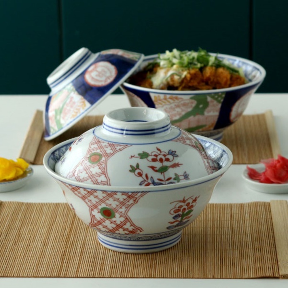 일식 히미츠 텐동 그릇세트 돈부리 뚜껑있는 덮밥 그릇