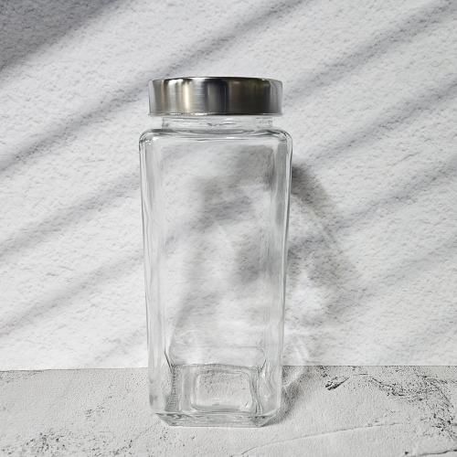 유리 클린 사각 캐니스터 투명뚜껑 유리병 쨈병 - 상세 이미지 5