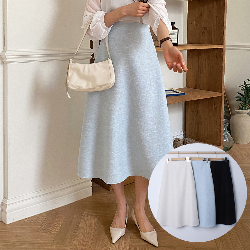 여성 스커트 여름 가을 롱 미니 청치마 면 밴딩 미디 플리츠 키작녀 빅사이즈 치마