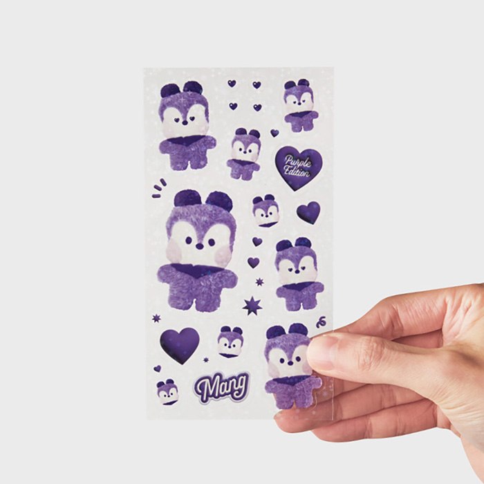 Line Friends BT21 MANG Purple of Wish Edition Minnie Stickers