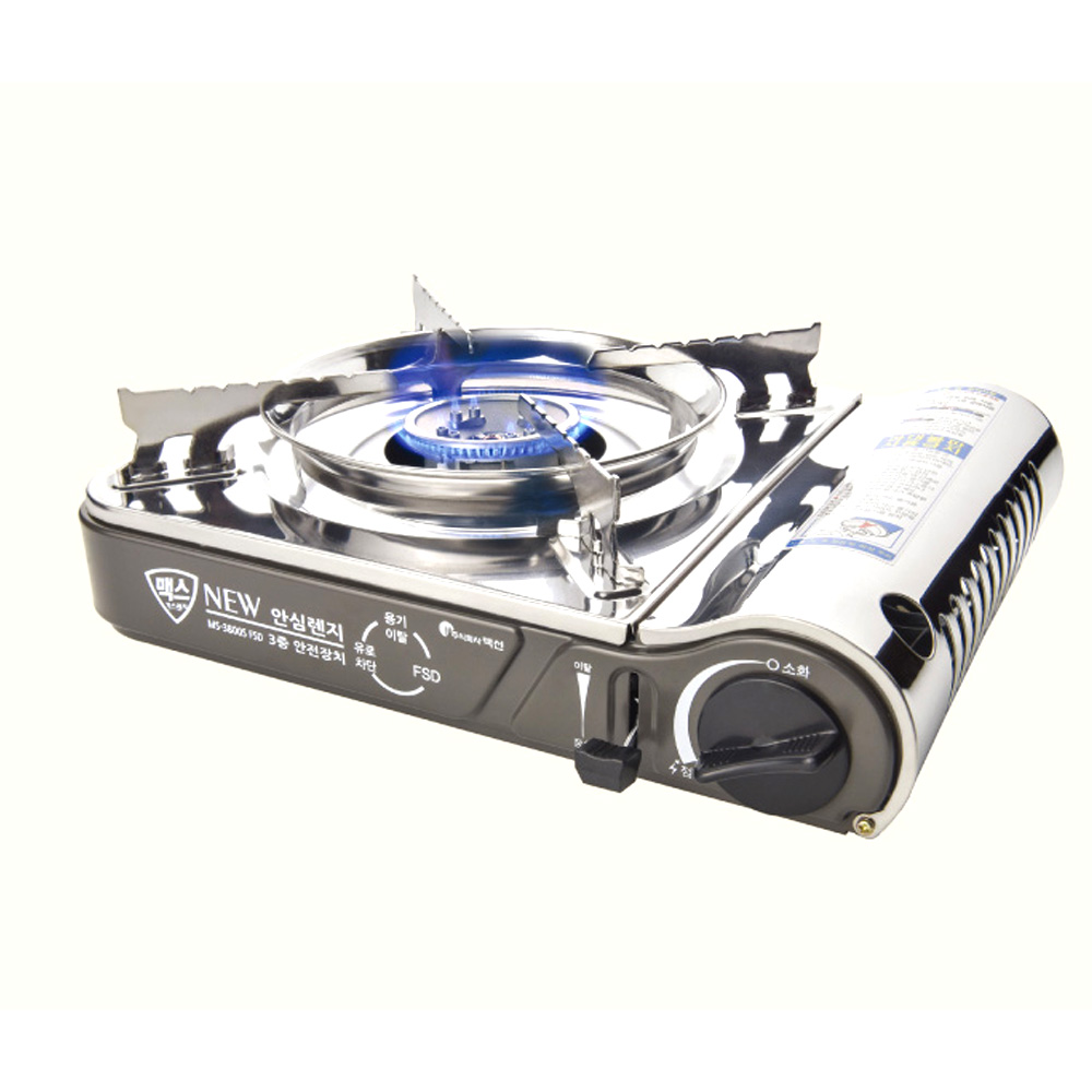 맥스 휴대용 가스렌지 컴팩트렌지 MS-7000DFS 원형바람막이렌지 - 상세 이미지 3