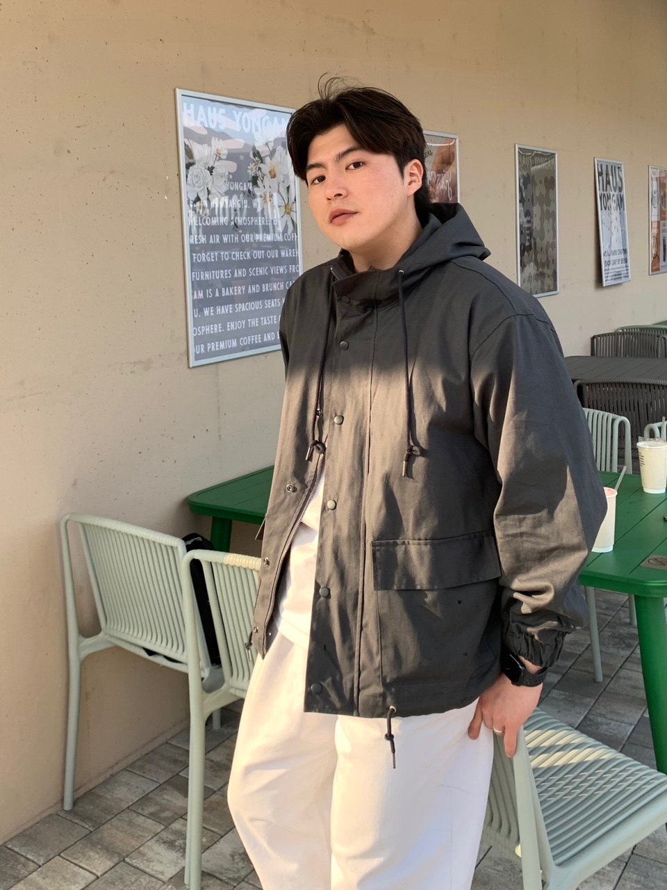 아메카지 남자후드자켓 코튼자켓 야상자켓 시티보이룩 이미지 7