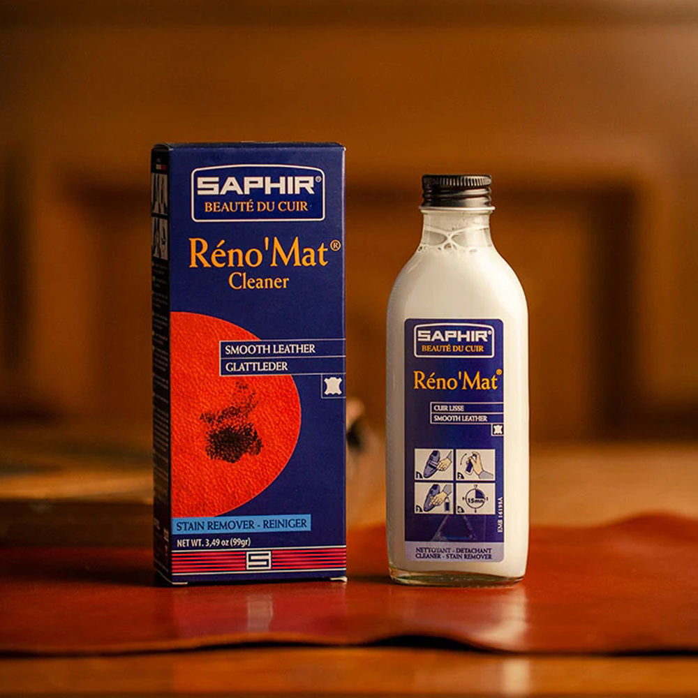 사피르 원목 슈케어 박스 세트 / 가죽 구두 관리 키트(구두약 로션 클리너 브러시 융)