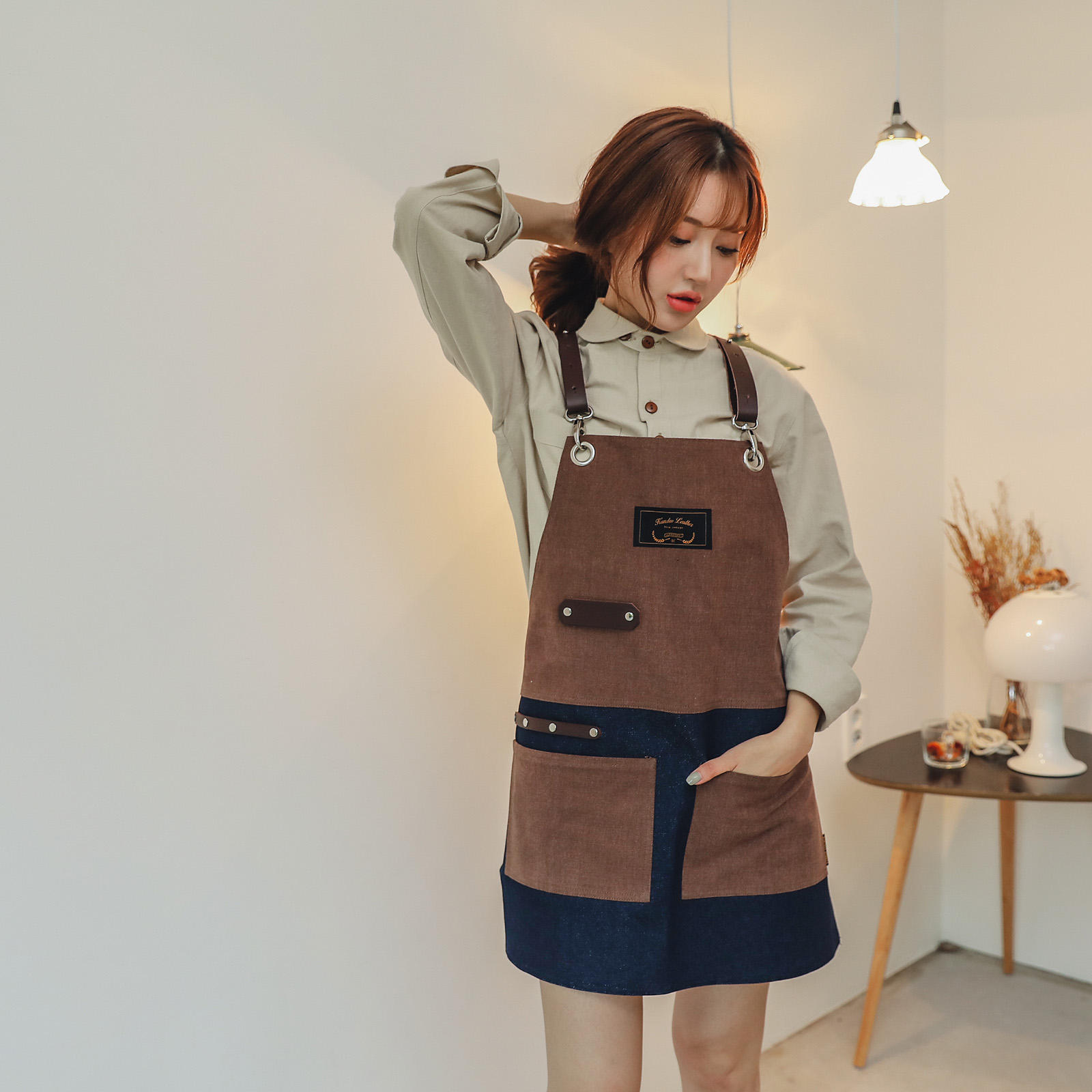 칸데오레더 레미 코코 미용앞치마