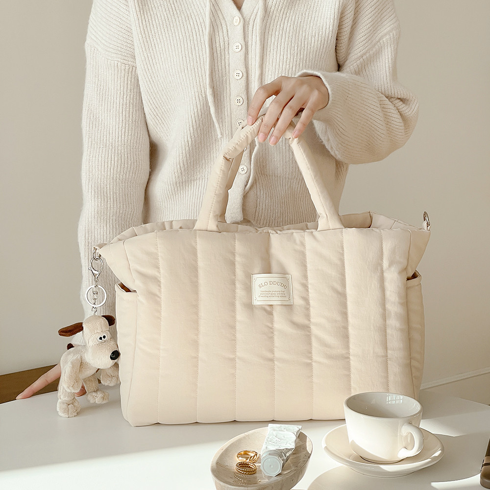 슬로뚜두 코지패딩(M) 토트백 가벼운 국민 기저귀가방 출산선물 데일리백