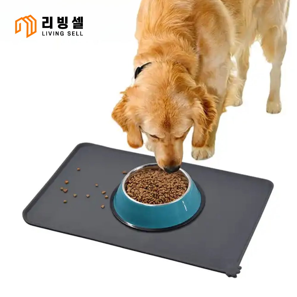 리빙셀 실리콘 논슬립 애완동물 식기 매트 - 상세 이미지 5