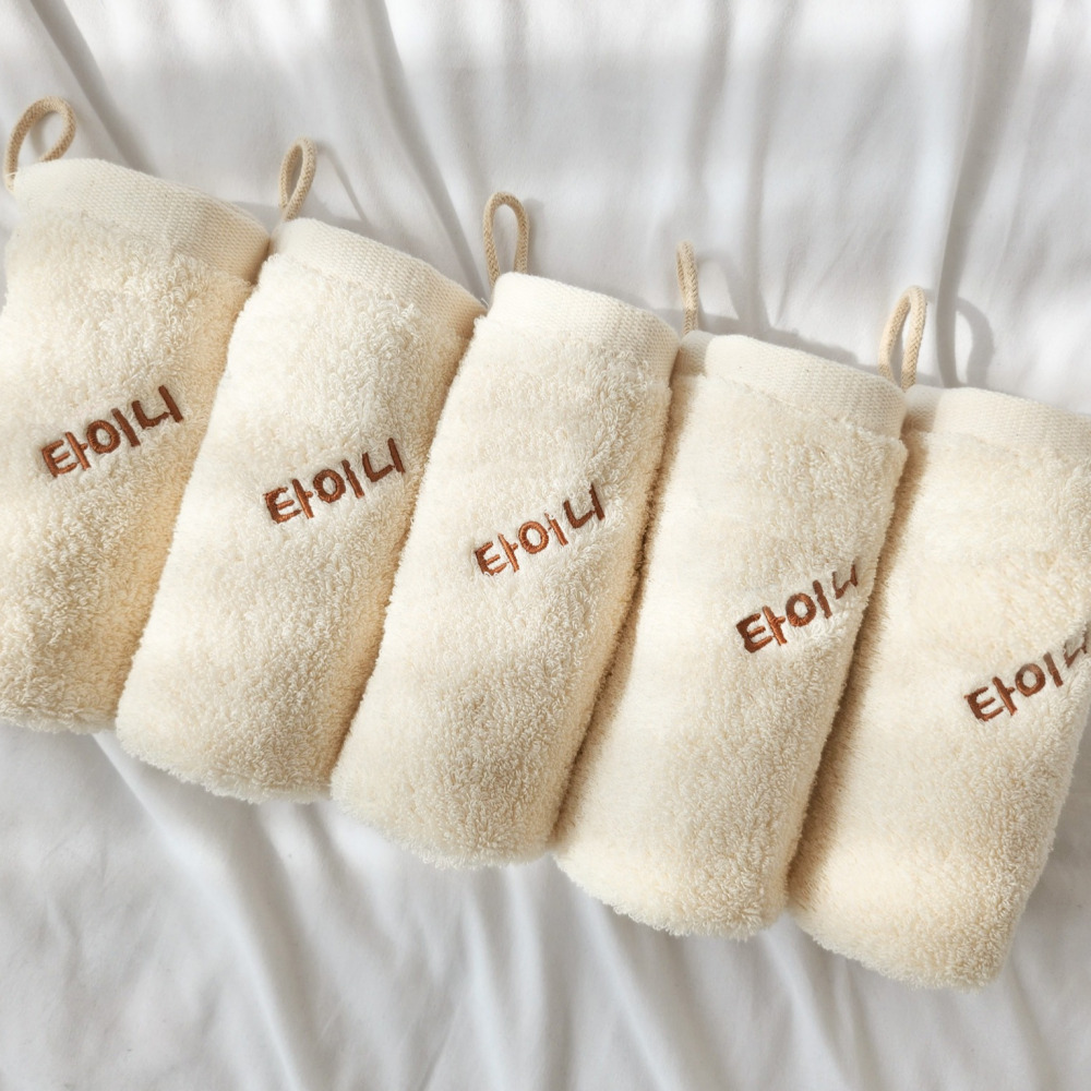 [고품질]어린이집손수건 이름자수 고리수건  40수 어린이집준비물