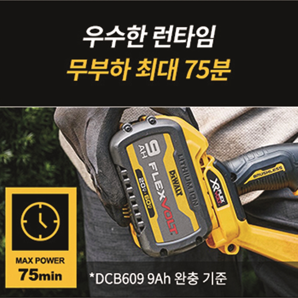 디월트 충전 전정기 DCMHT573 무선 60V 베어툴 본체만 - 상세 이미지 3