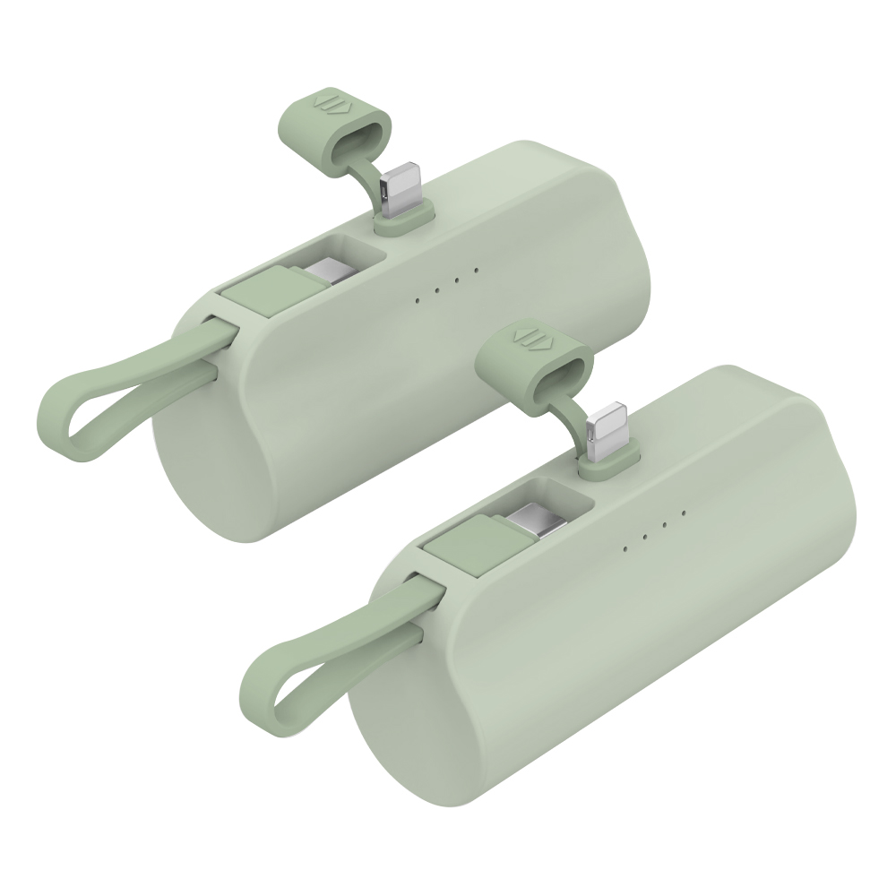 1+1 나이테 일체형 보조배터리 5000mAh ST-AB100 올리브 - 상품 이미지