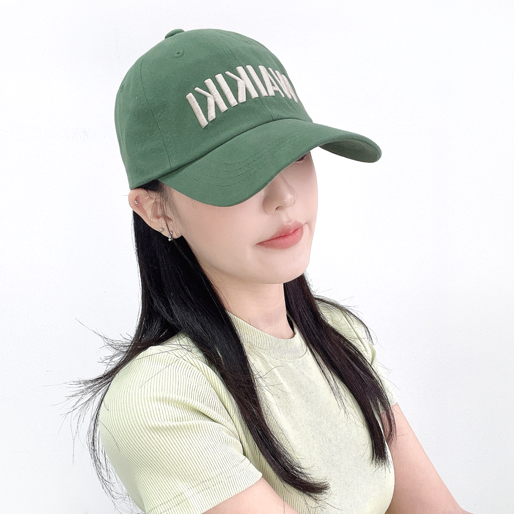 WAIKIKI 봄 여름 파스텔 면 남자 여자 야구 볼캡 모자 - 상세 이미지 2