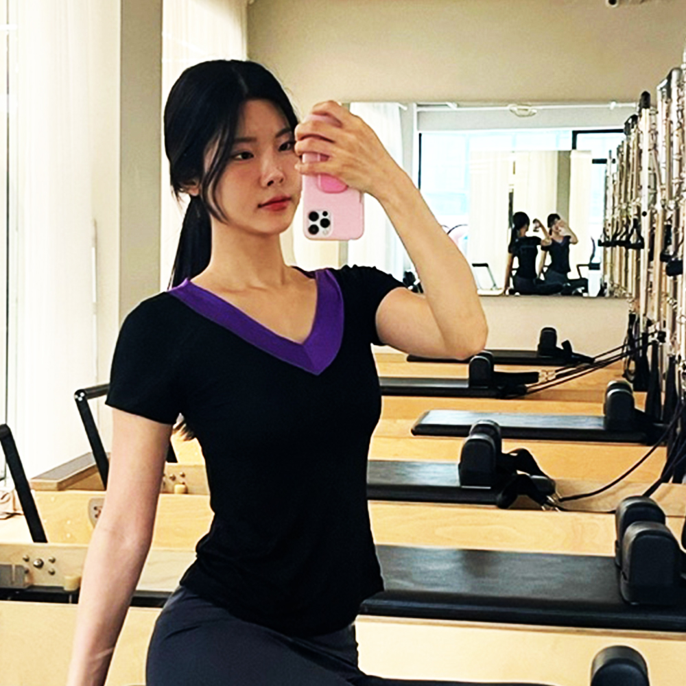 모달 필라테스복 커버업 요가복 필라테스 상의 옷 복장 운동복 애슬레저 - 상품 이미지