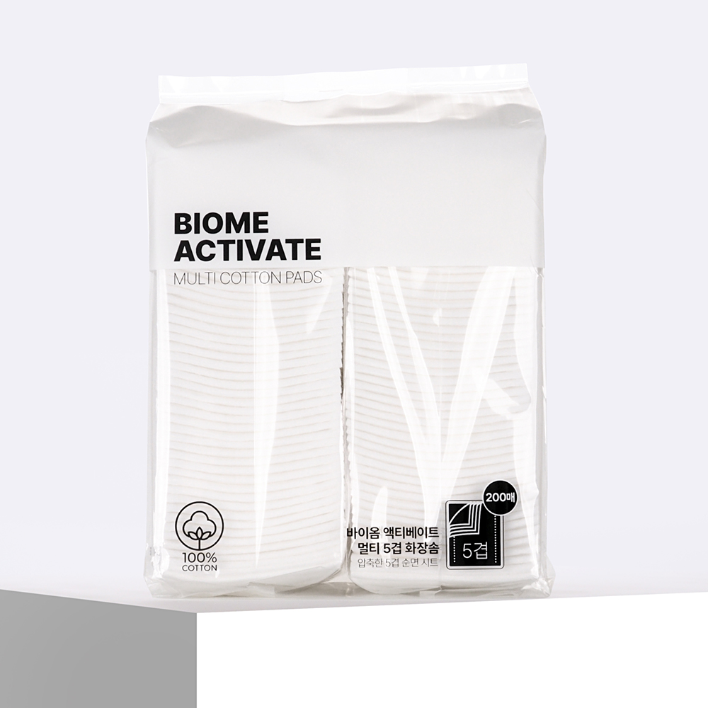 [바액] 5겹 화장솜 [200매] 100% 순면
