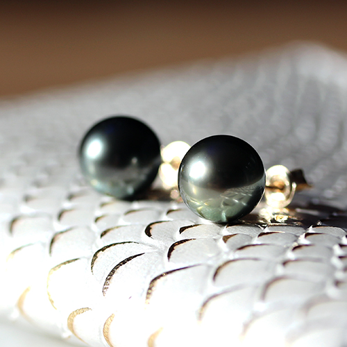 10mm 해수산 남양 타히티 흑진주 귀걸이 전체 14k 금장식 블랙진주 그레이진주 AAA