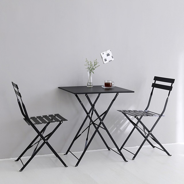 몰튼 2인세트 접이식 빈티지테이블 600