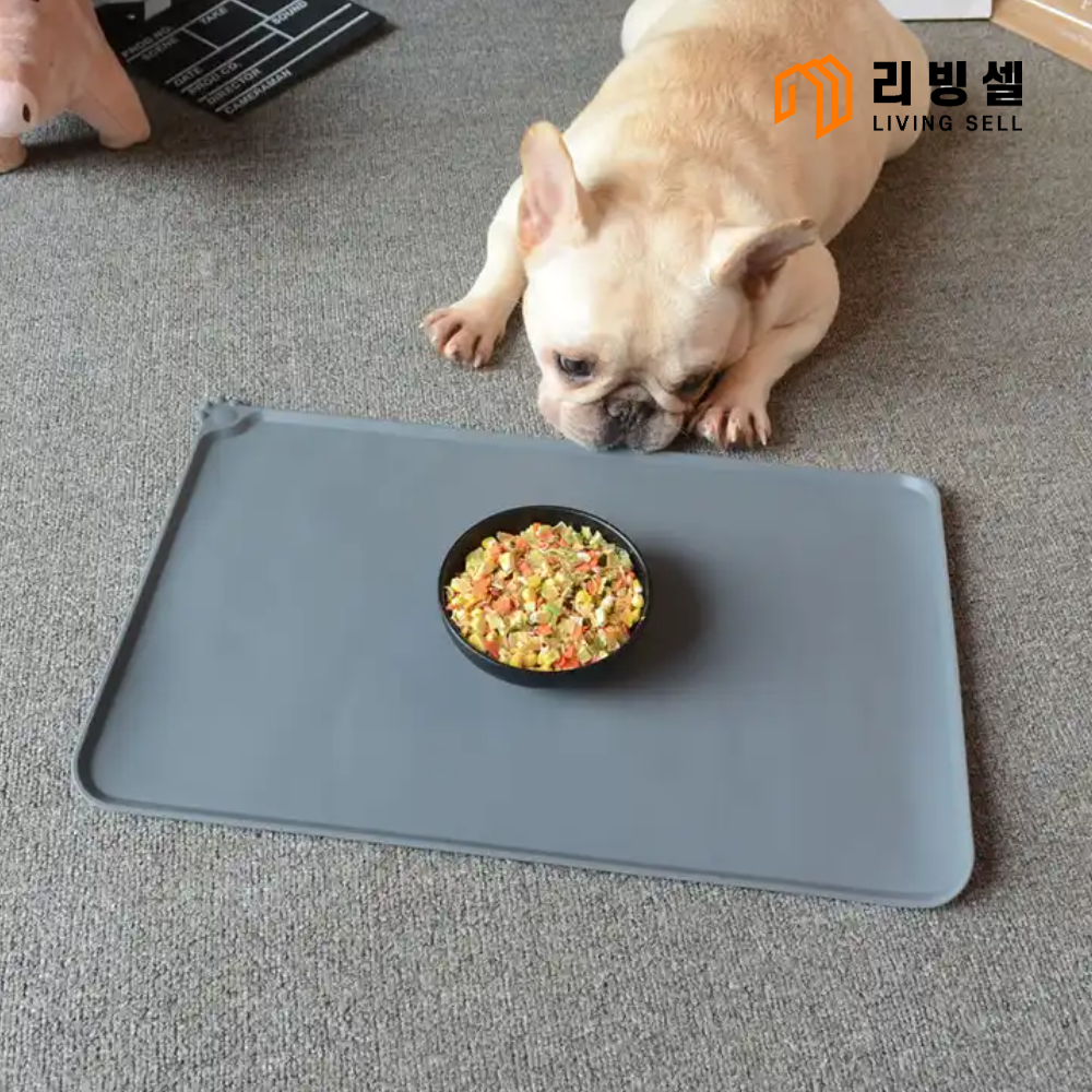 리빙셀 실리콘 논슬립 애완동물 식기 매트 이미지 6