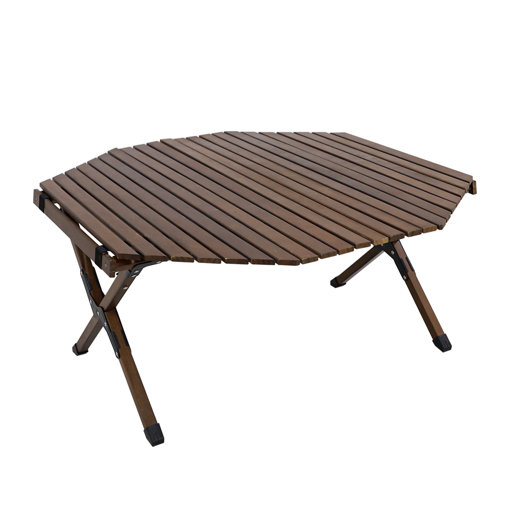 카르닉 캠핑 테이블 파인 우드 팔각 롤 테이블 PI-FCT003