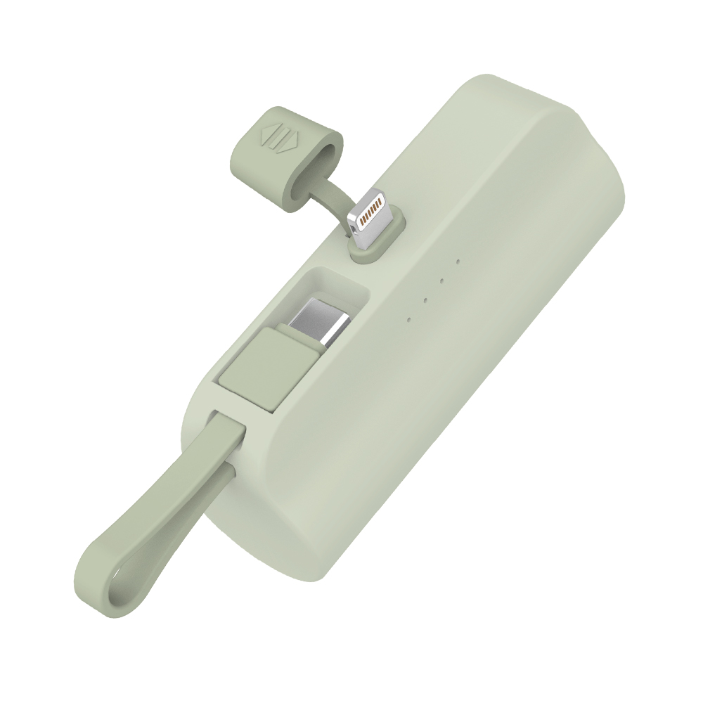 나이테 일체형 보조배터리 5000mAh ST-AB100 (올리브) - 상품 이미지