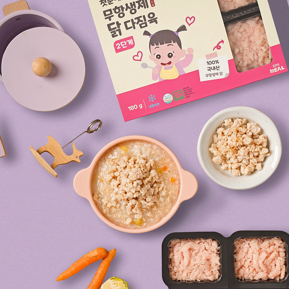 무항생제 닭 다짐육 이유식재료 큐브 미음 - 상품 이미지