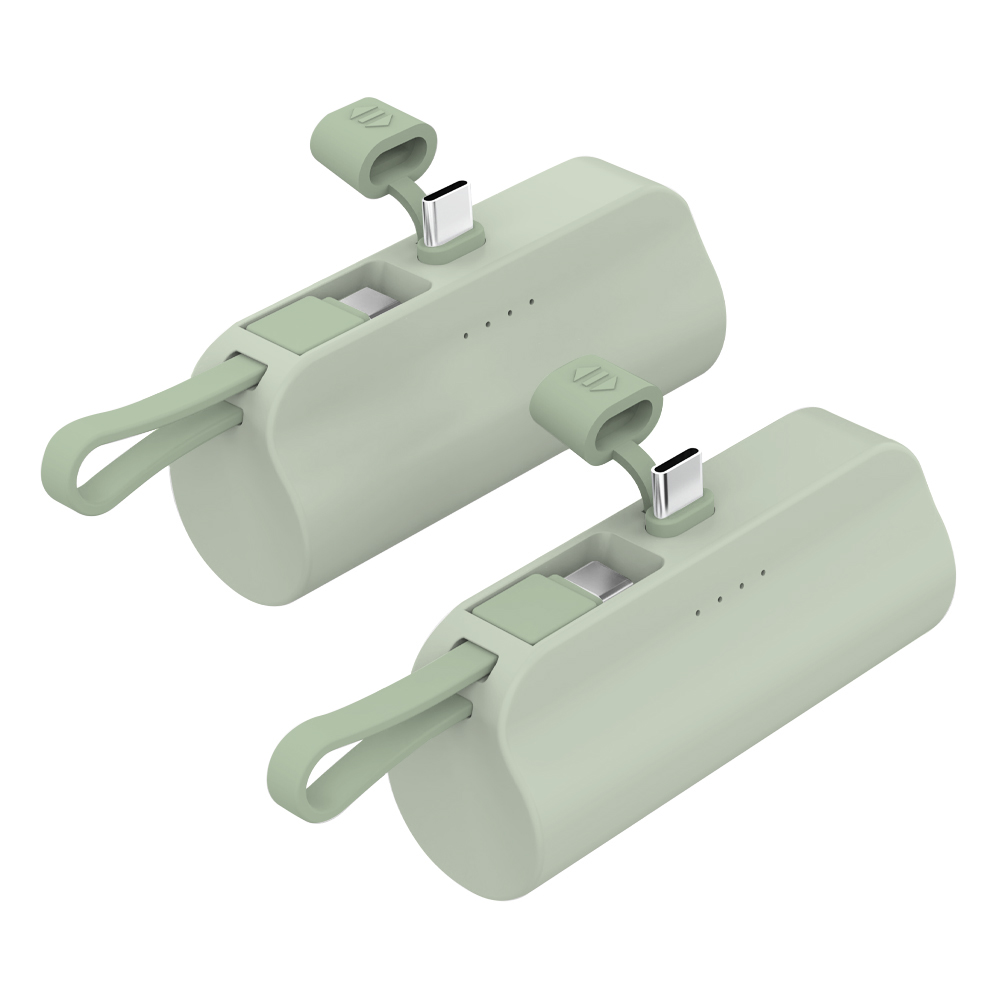 1+1 나이테 일체형 보조배터리 5000mAh ST-AB100 올리브 - 상세 이미지 2