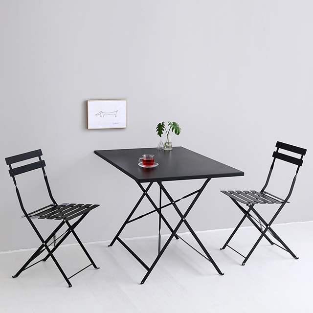 몰튼 2인 세트 접이식 빈티지테이블 1100