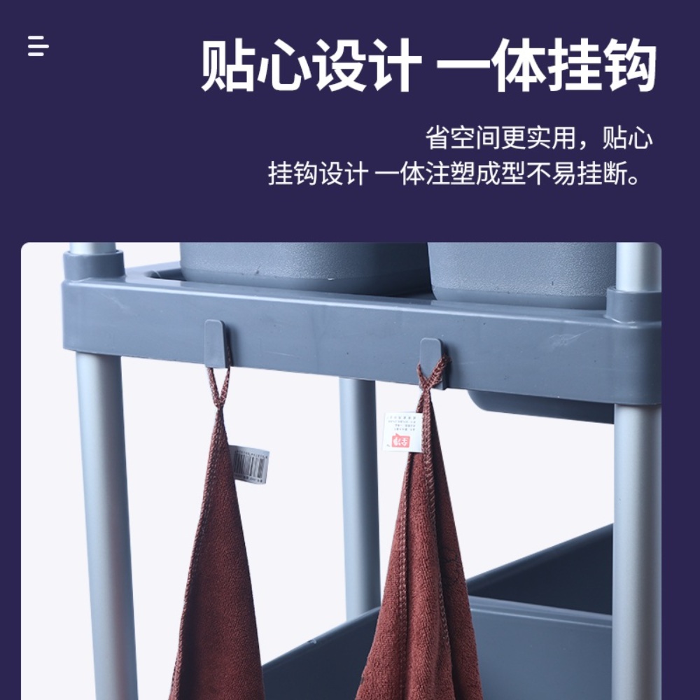 식기수거카트 3단 식당 배식 운반카 플라스틱 - 상세 이미지 5