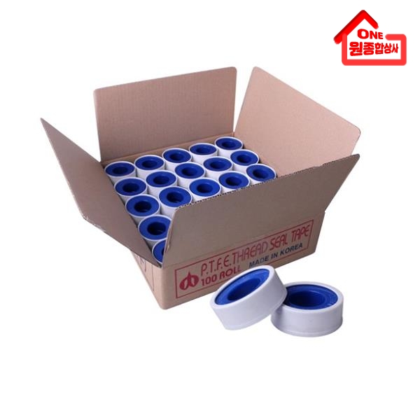 대한 테프론테이프(국산) 100Roll 나사감기 누수방지 너비 12mm x 길이 10m : 원종합상사 수도 배관 자재
