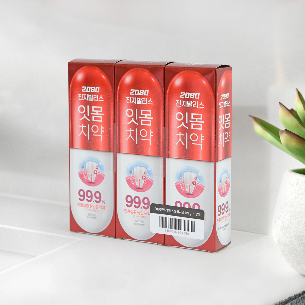2080 진지발리스 치약 120g 3개+3개 균일가 오리지널/프로폴리스/허벌민트 - 상세 이미지 2