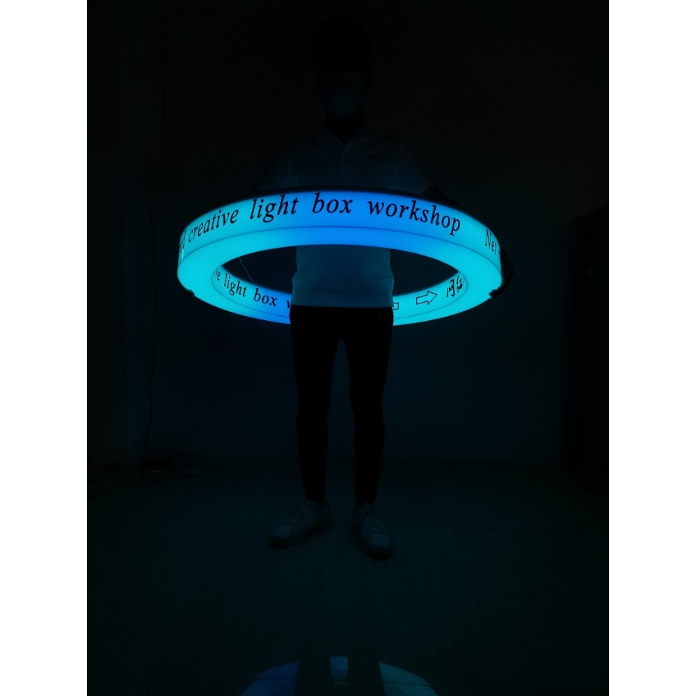 행잉간판 프레임 링라이트 원형 조명 밝기조절 - 상세 이미지 3