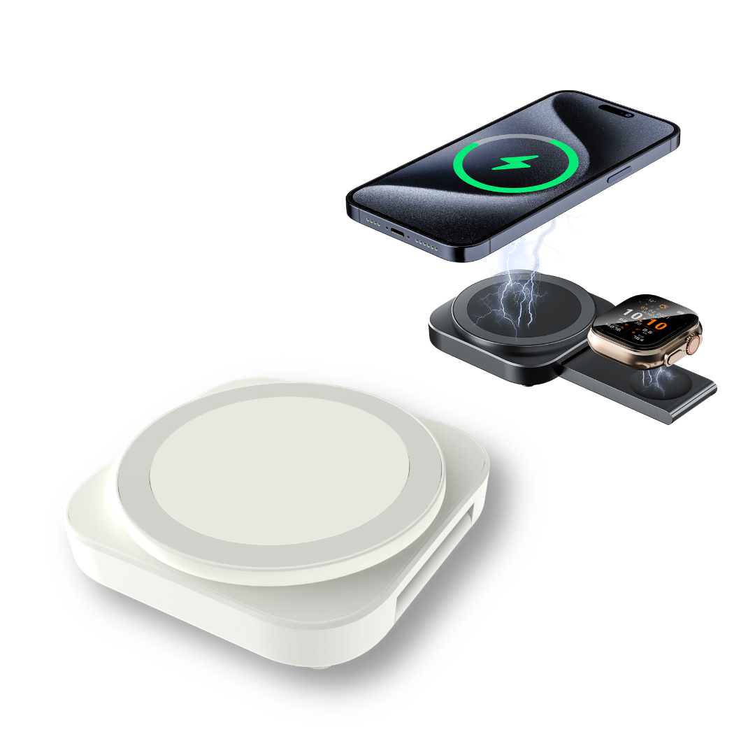 플립앤폴드 무선충전기 맥세이프 애플워치 갤럭시워치 아이폰 2in1