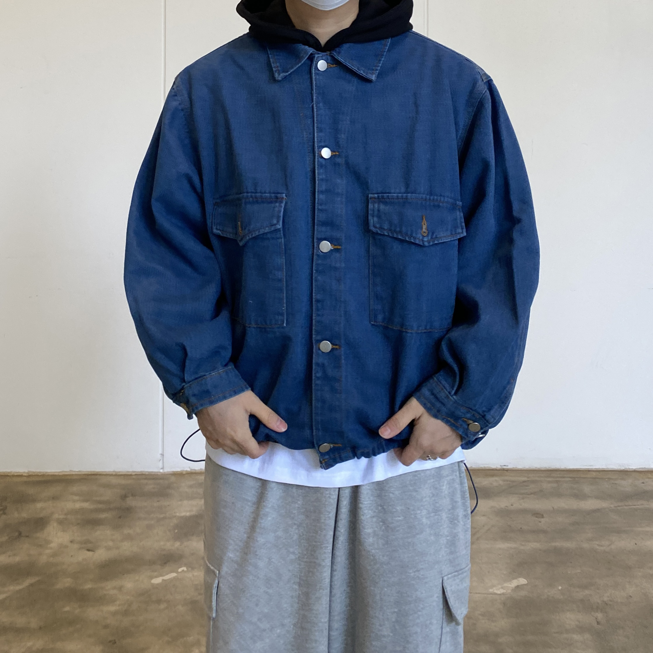 1+1 남자셔츠자켓 남성오버핏청자켓 - 상세 이미지 4