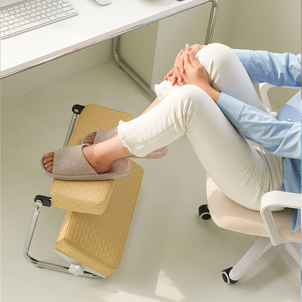 [슈퍼적립x다니카] 멜로우 각도조절 다용도 책상 사무실 다리거치대 의자 2단 발받침대