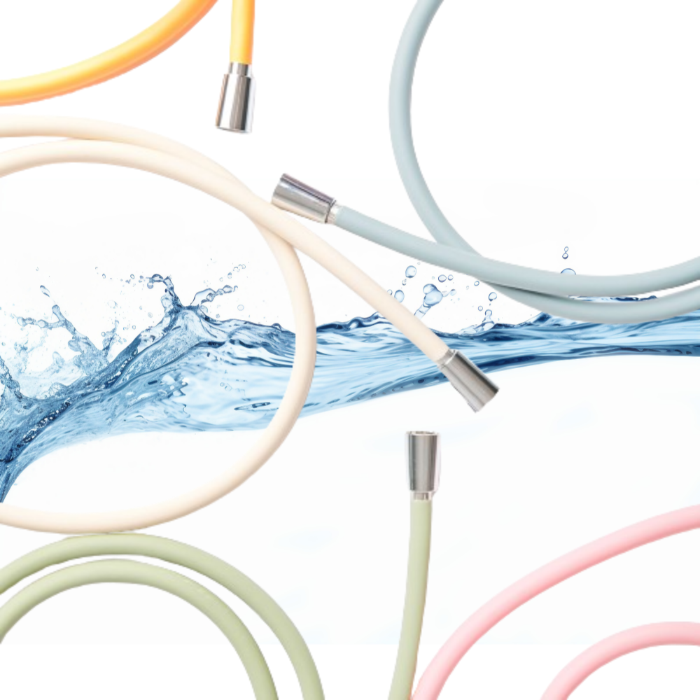 실리콘 물때방지 PVC 샤워호스 교체용 2M 12컬러