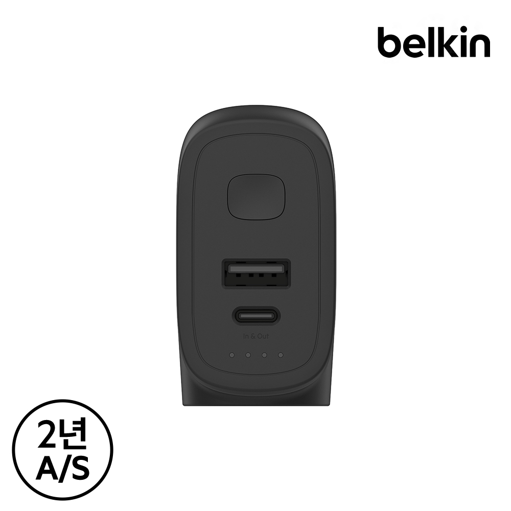 벨킨 하이브리드 25W C타입 PD 3.0 PPS 고속 충전기 + 5K 보조배터리 BPZ003kr 갤럭시 S25 아이폰17 16 기내반입 글로벌 안전인증 - 상세 이미지 2