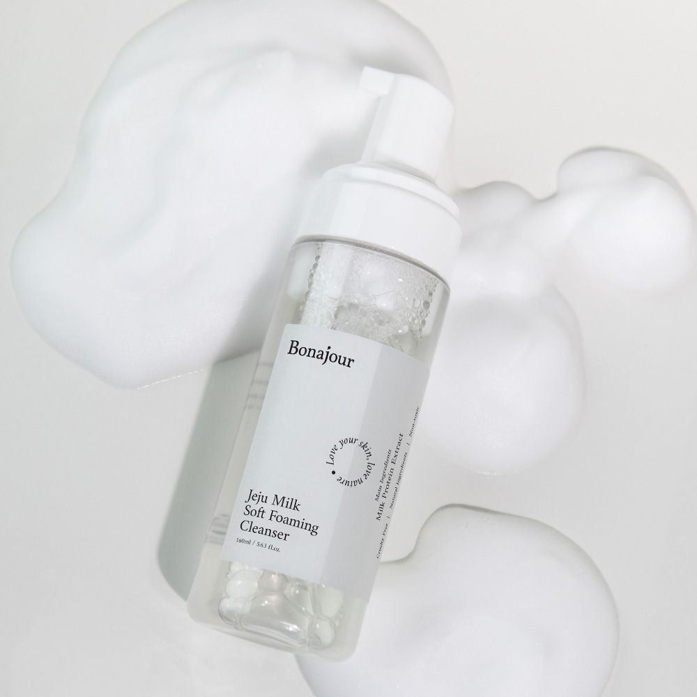 보나쥬르 제주밀크 소프트 포밍 클렌저 160ml - 상세 이미지 3