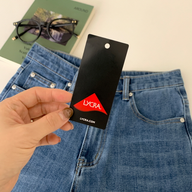 [S~2XL/3단기장] 라잇 하이웨스트 스판 히든밴딩 와이드 데님 팬츠 상세 이미지 34