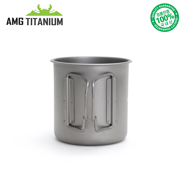 AMG티타늄 싱글월340ml 티타늄컵 백패킹컵 캠핑소주잔 - 상세 이미지 4
