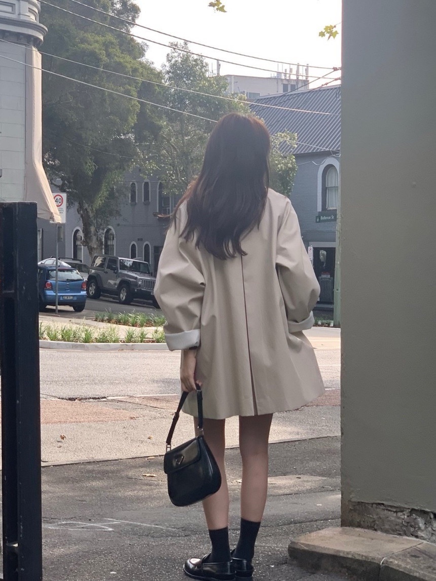 [블랙 당일] 베르가못 하프 트렌치 코트 아우터 자켓 (3color) 상세 이미지 28