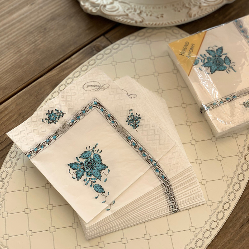 (아포니 블루) 명품 헝가리 헤렌드 냅킨 아포니 블루 1팩(20매) Herend Napkins - 상세 이미지 4