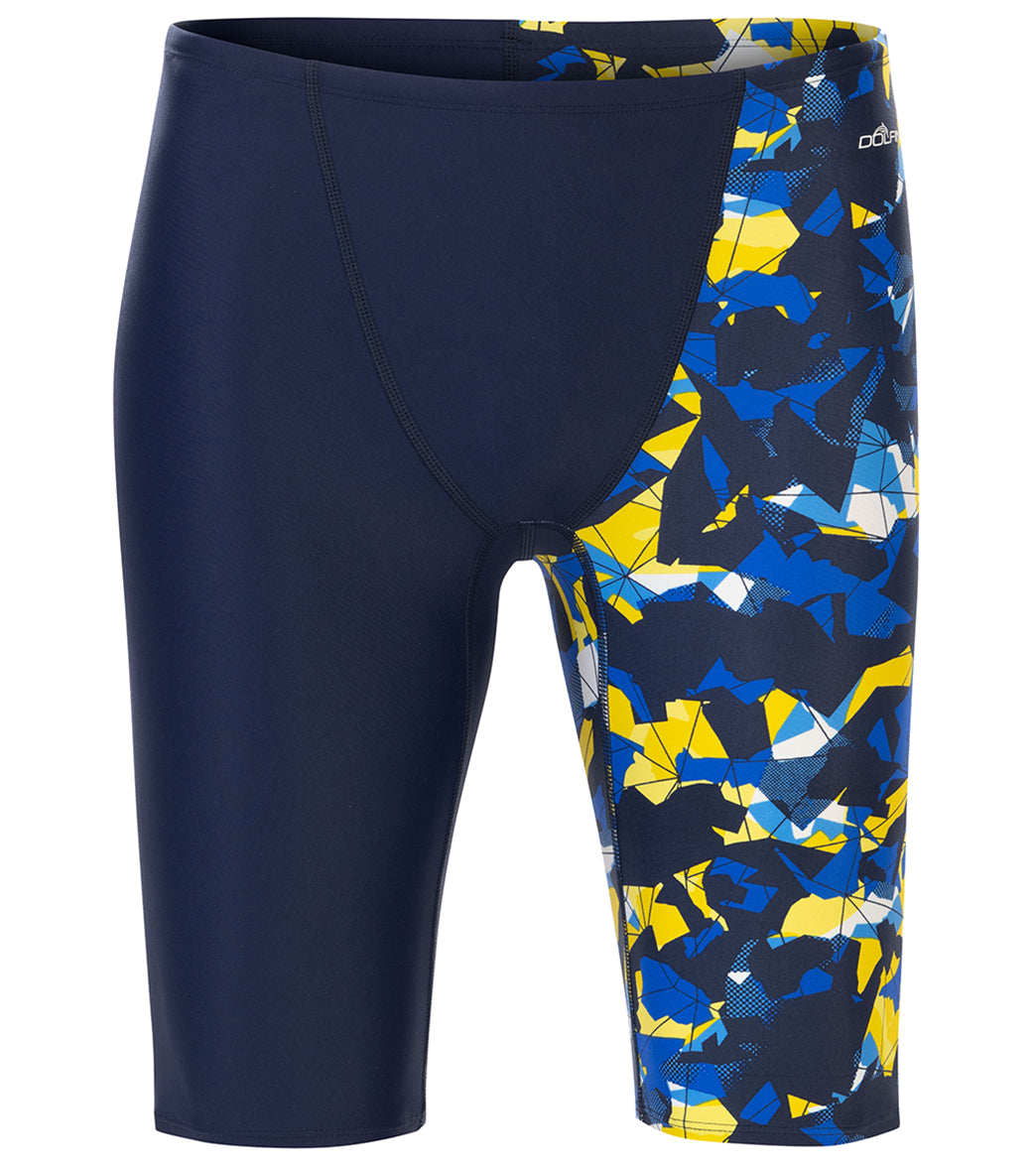 돌핀 남성 엑스트라슬릭 임플로이드 어시메트리컬 재머 5부 수영복 Navy/Gold - 상세 이미지 4