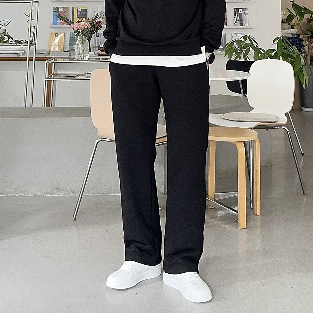 남자와이드팬츠 빅사이즈 밴딩 남성트레이닝팬츠 남자면바지