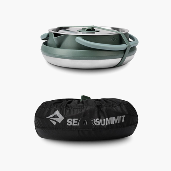 씨투써밋 디투어 케틀 1.6L 백패킹 접이식 스테인레스 경량 주전자