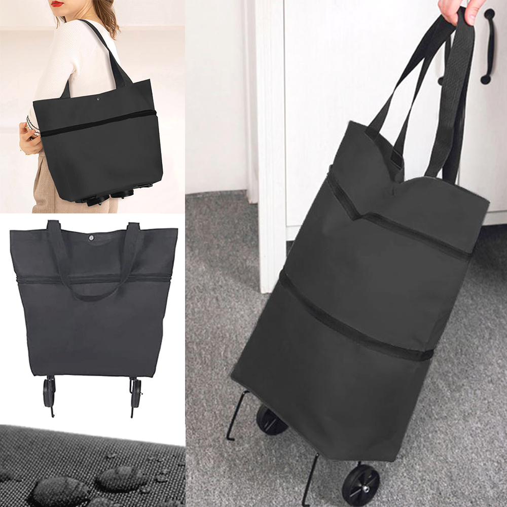 초소형 접이식 핸드카트 휴대용 마트 에코 바퀴 숄더백
