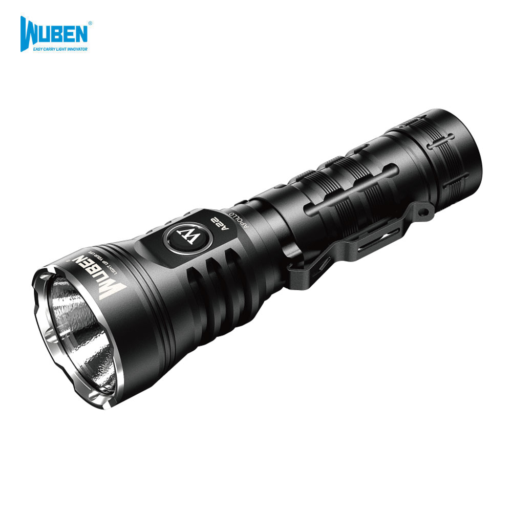 우벤 A22 고성능 손전등 후레쉬 4500루멘 충전식 전술 군용 랜턴 고휘도 써치라이트