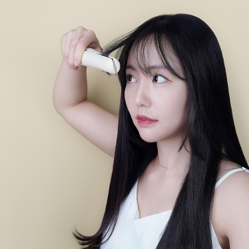 루모스 미니 무선 고데기 앞머리 여행용 휴대용 판고데기 매직기 VILHS01B 베이지 - 상세 이미지 3