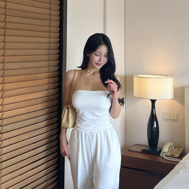 [N배송]크라시앙 3cm 볼륨 튜브탑 오프숄더 왕뽕 브라탑 끈없는 뽕브라 나시 - 상세 이미지 5